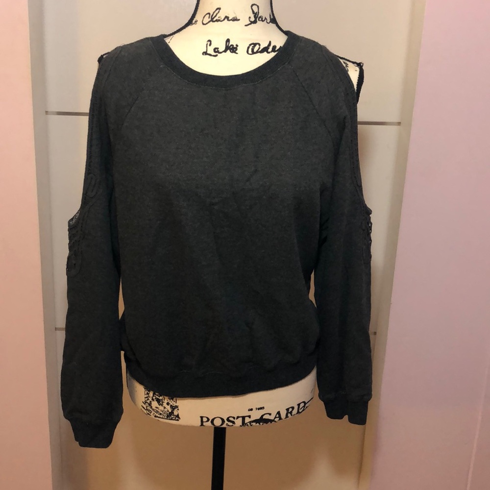 Cold shoulder sweater